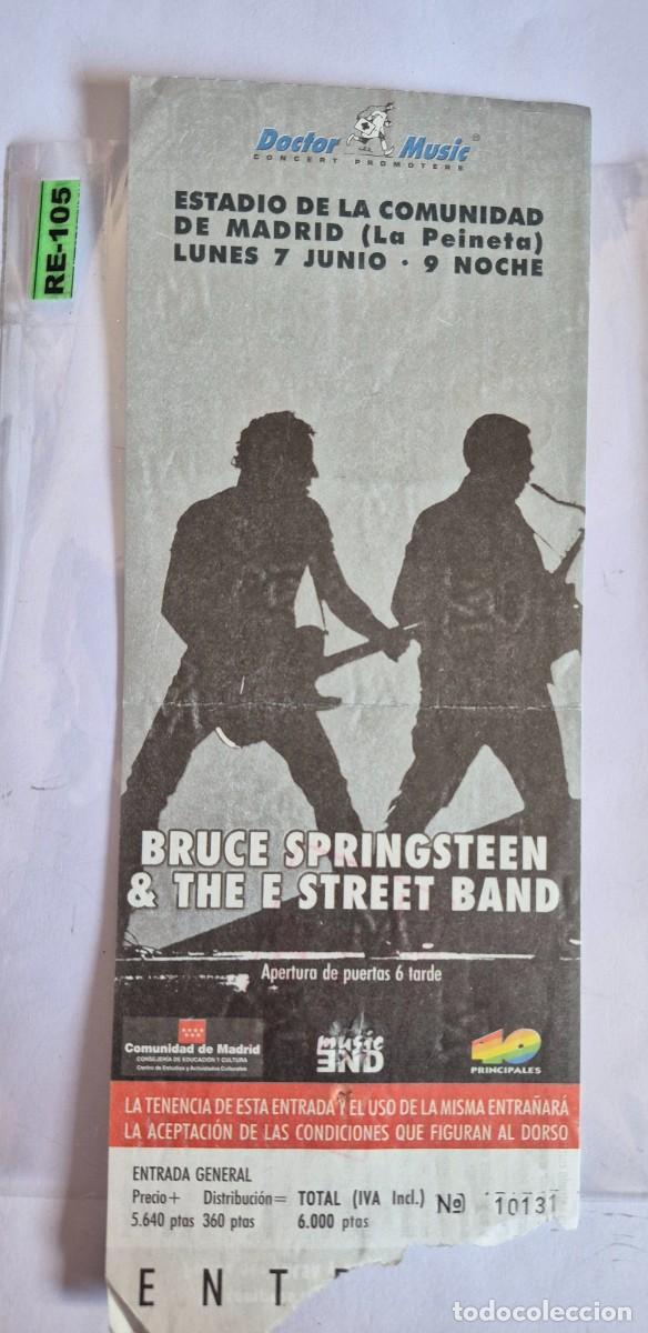 Entradas antiguas de conciertos: BRUCE SPRINGSTEEN- entrada de concierto