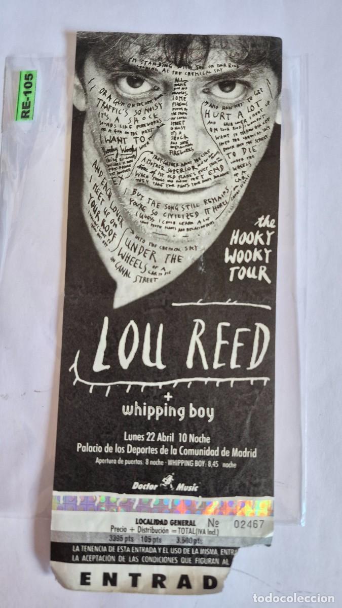 Entradas antiguas de conciertos: LOU REED- entrada de concierto