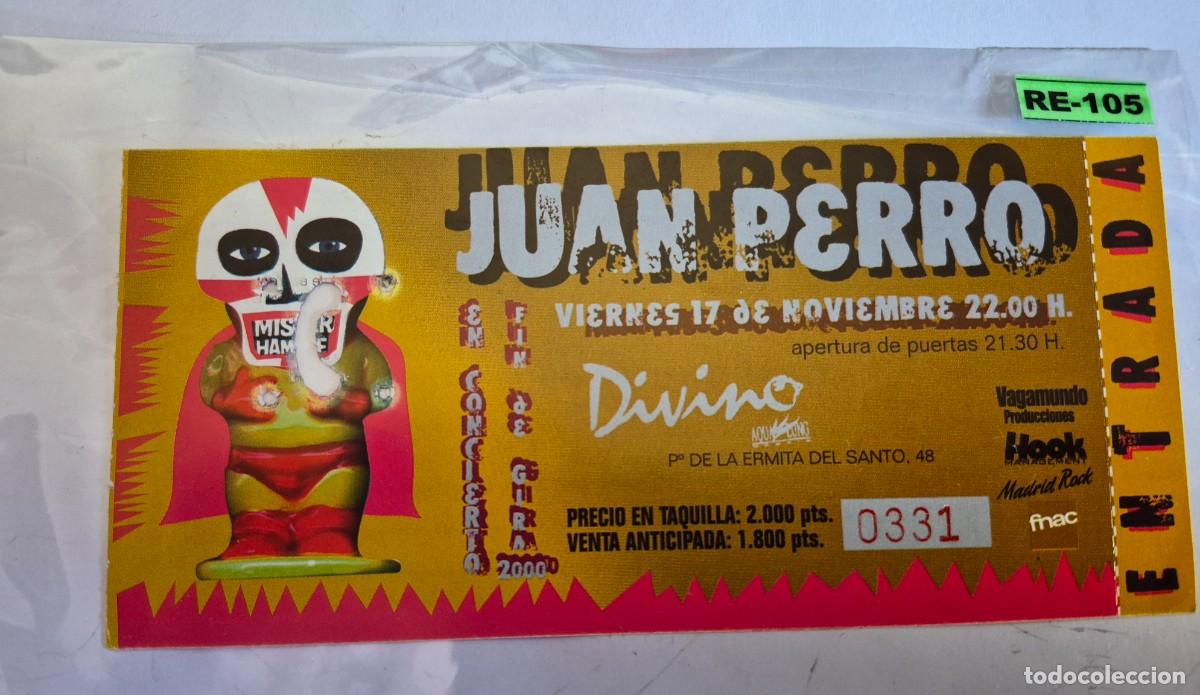 Entradas antiguas de conciertos: JUAN PERRO - entrada de concierto