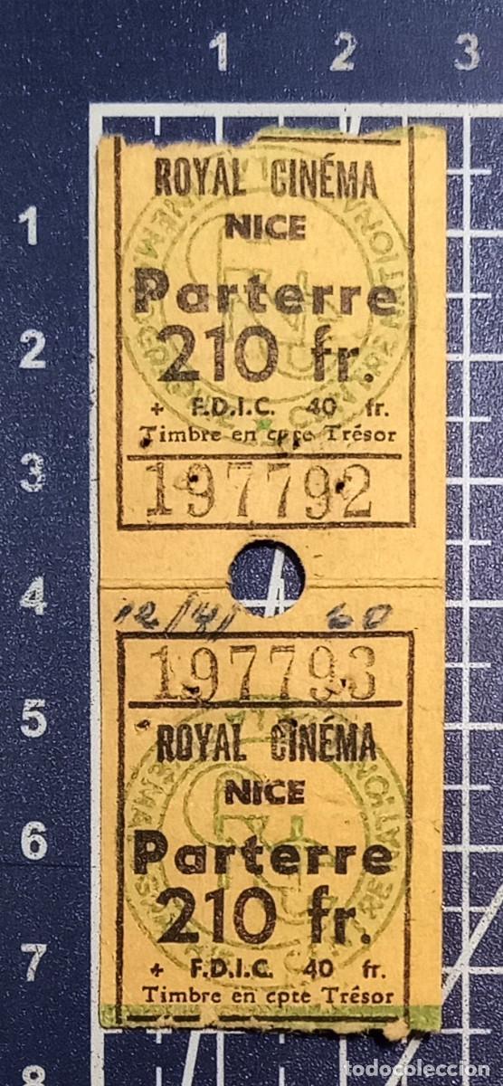 Entradas antiguas de conciertos: 2 ENTRADAS/TIQUETS - ROYAL CINEMA - NICE - 1960
