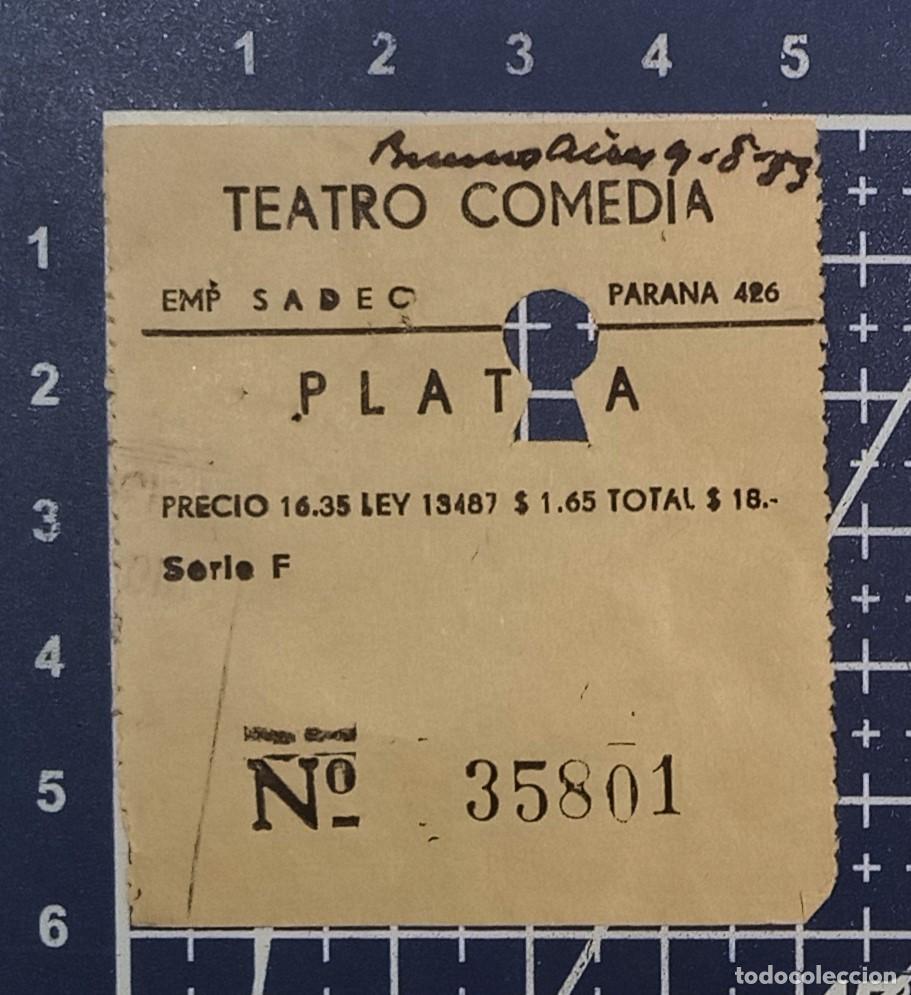 Entradas antiguas de conciertos: ENTRADA/TIQUET - TEATRO COMEDIA - BUENOS AIRES - 1953