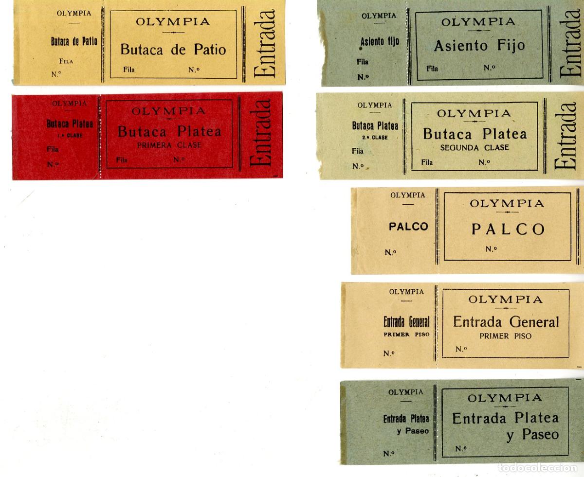 Entradas antiguas de conciertos: Pack completo de las 7 entradas Teatro Olympia - Teatro Olympia