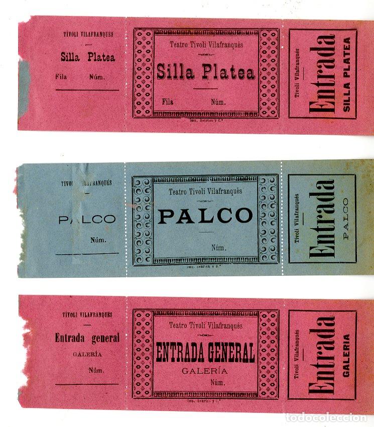 Entradas antiguas de conciertos: Set de tres entradas Teatro T&iacute;voli Vilafranqu&egrave;s - Teatro Tivoli Vilafranqu&egrave;s