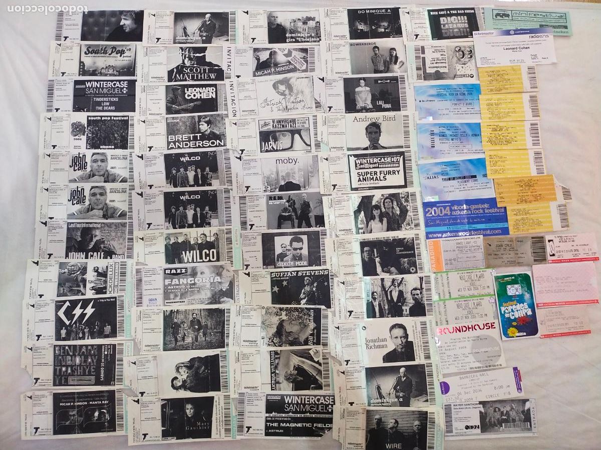 Entradas antiguas de conciertos: LOTE 69 ENTRADAS CONCIERTOS BARCELONA/EUROPA-DEPECHE MODE-WILCO-ALASKA-MOBY-R.E.M.-NICK CAVE,etc.