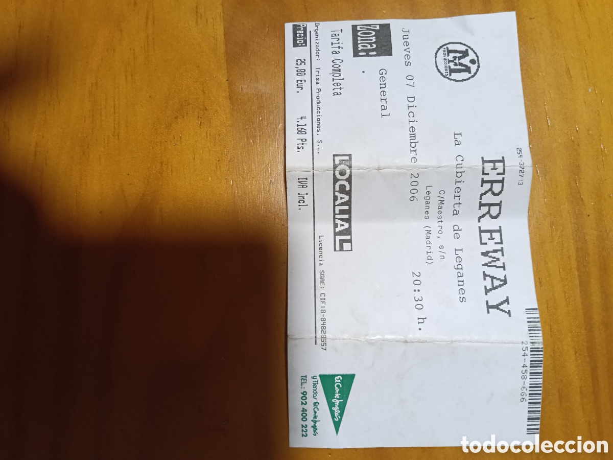 Bilhetes de Concertos: Erreway 2006 entrada