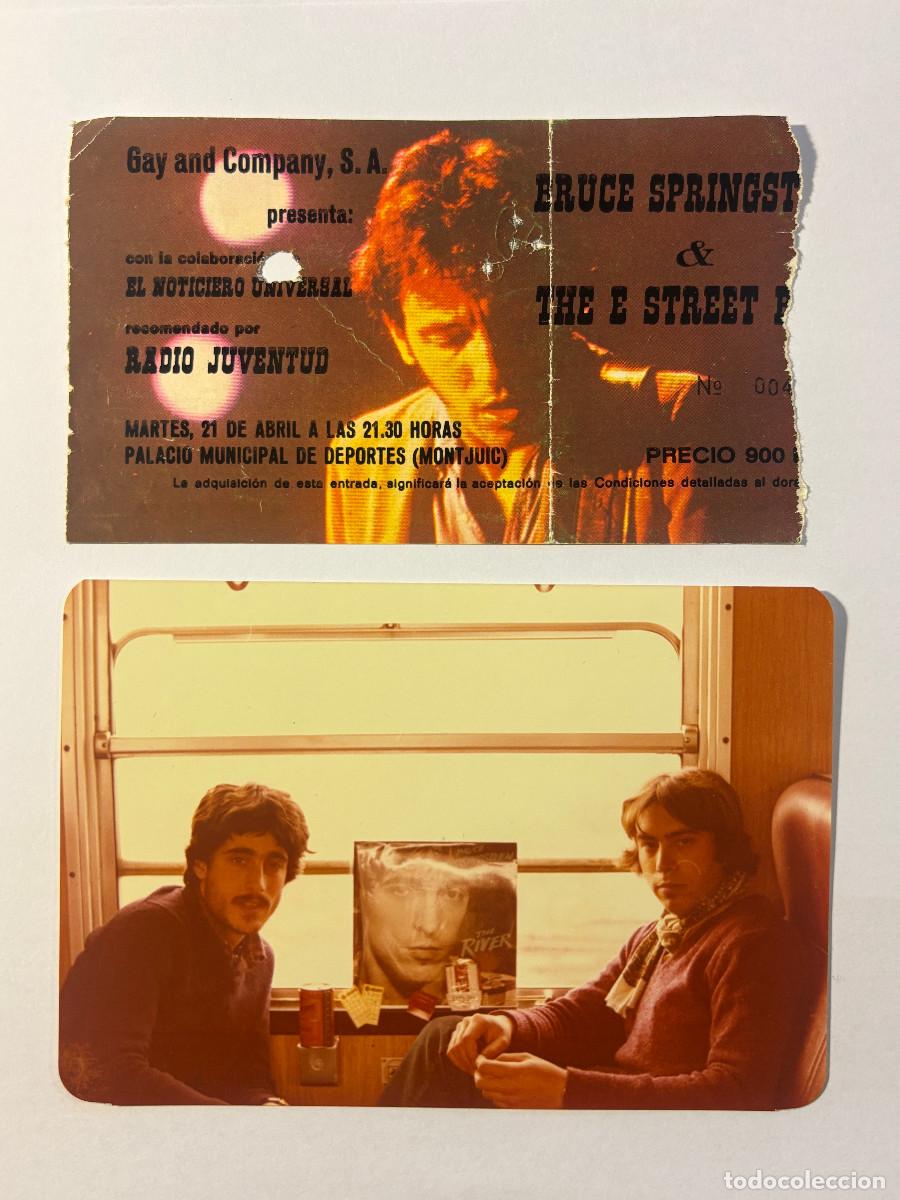 Entradas antiguas de conciertos: Entrada concierto Bruce Springsteen Barcelona a&ntilde;o 1981 + fotograf&iacute;a.