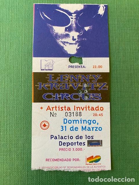 Entradas antiguas de conciertos: Lenny Kravitz. 1996. Entrada concierto Barcelona, Palacio de los Deportes