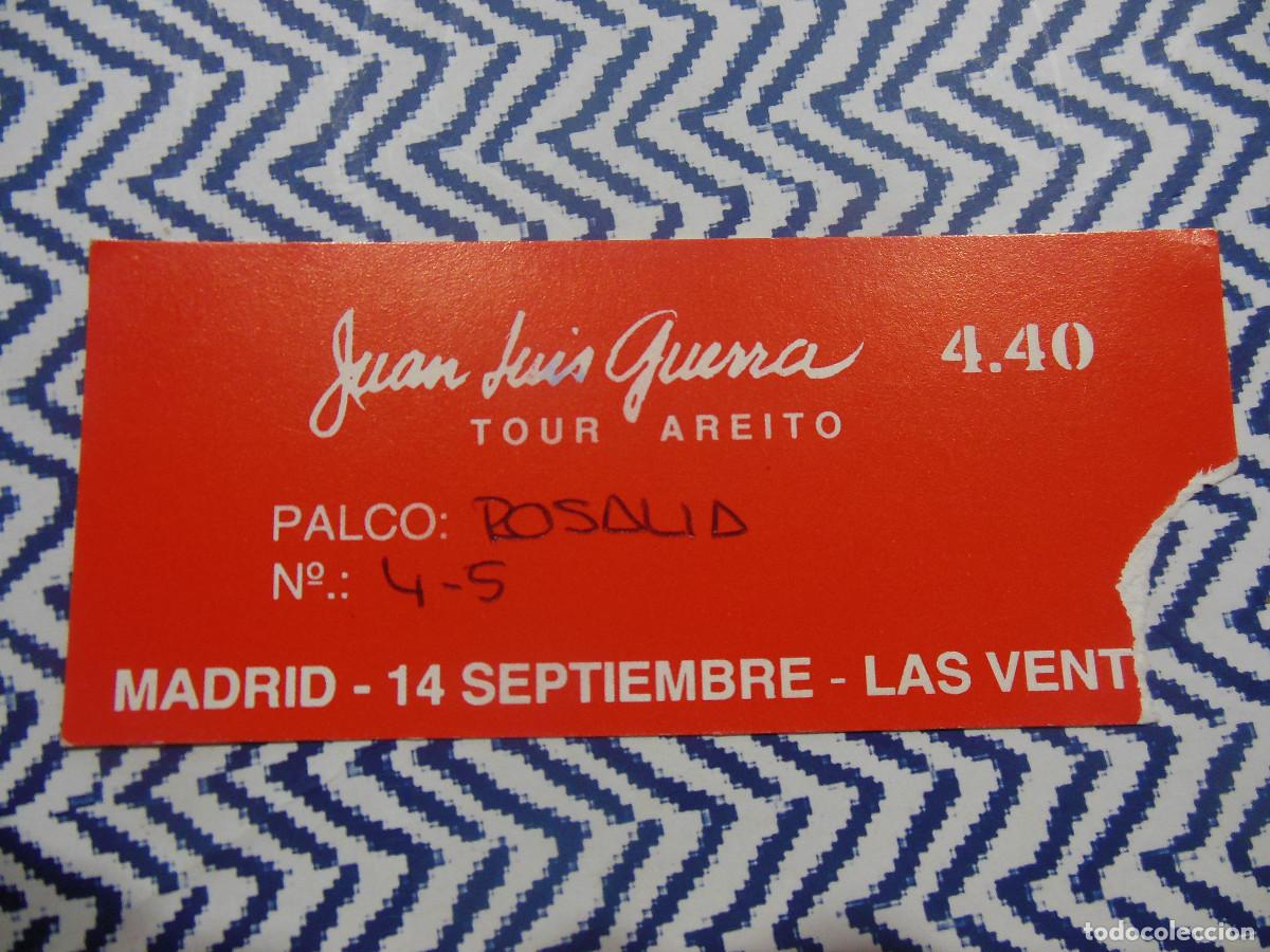 Biglietti di Concerti: JUAN LUIS GUERRA ENTRADA DE CONCIERTO TOUR AREITO - PARA PALCO MADRID LAS VENTAS TICKET
