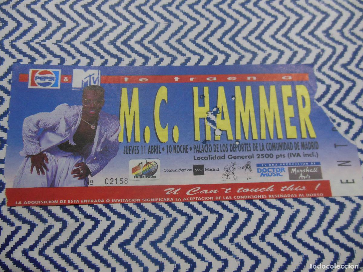 Biglietti di Concerti: M. C. HAMMER ENTRADA DE CONCIERTO PALACIO DEPORTES COMUNIDAD DE MADRID TICKET