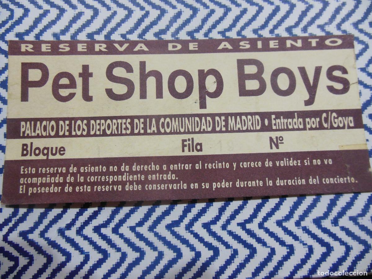 Biglietti di Concerti: PET SHOP BOYS ENTRADA DE CONCIERTO PALACIO DEPORTES COMUNIDAD DE MADRID TICKET