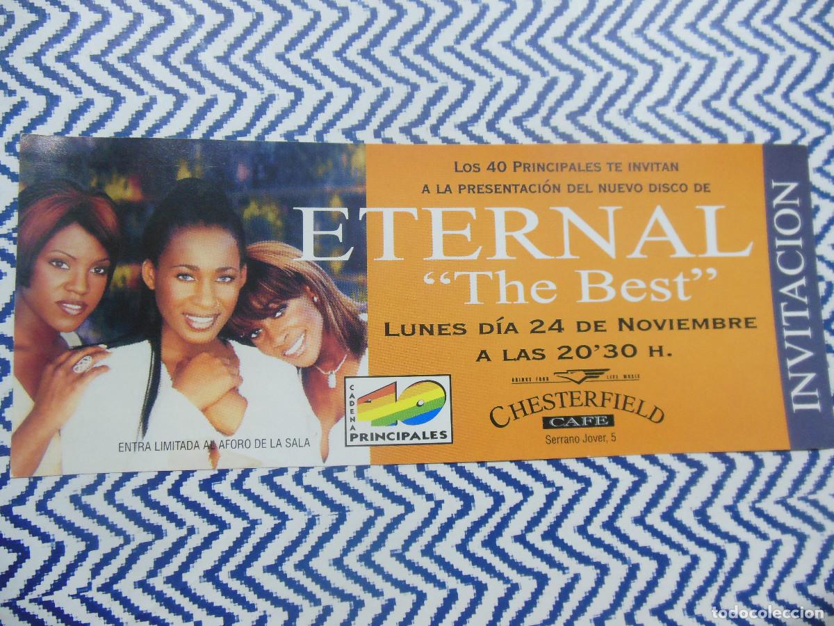 Biglietti di Concerti: ETERNAL THE BEST PRESENTACI&Oacute;N DE DISCO CHESTERFIELD MADRID - ENTRADA DE CONCIERTO TICKET