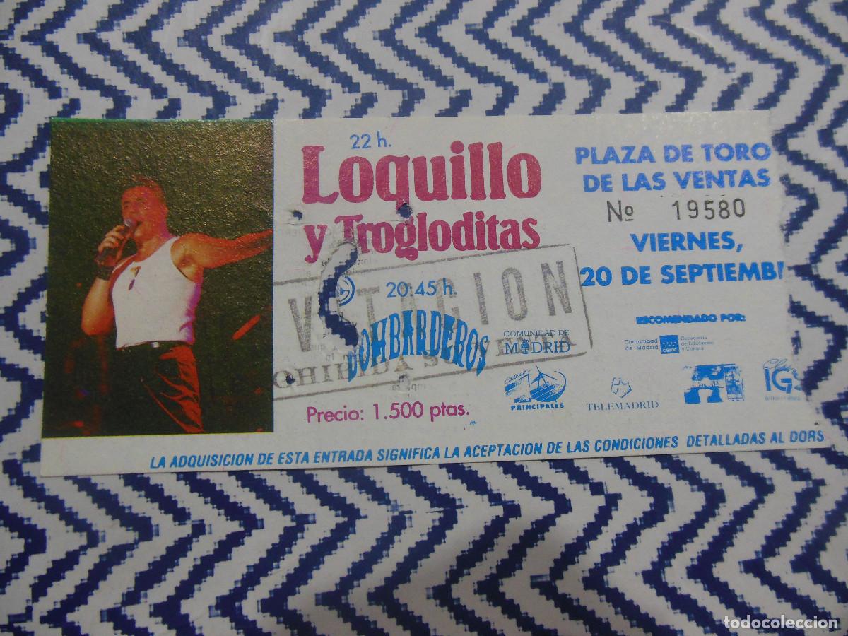 Biglietti di Concerti: LOQUILLO Y TROGLODITAS + BOMBARDEROS - ENTRADA DE CONCIERTO LAS VENTAS TOROS MADRID TICKET