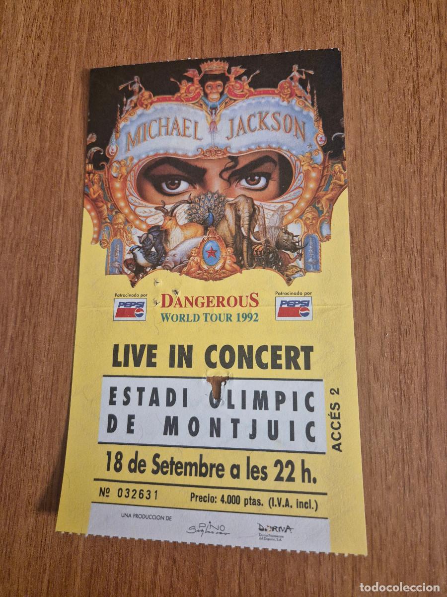 Billets de concerts: ENTRADA CONCIERTO MICHAEL JACKSON - 1992 ESTADI OLIMPIC DE MONTJUIC