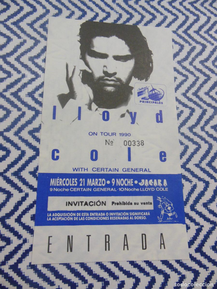 Tickets for concerts: LLOYD COLE - ENTRADA DE CONCIERTO SALA JACARA MADRID TICKET 1990