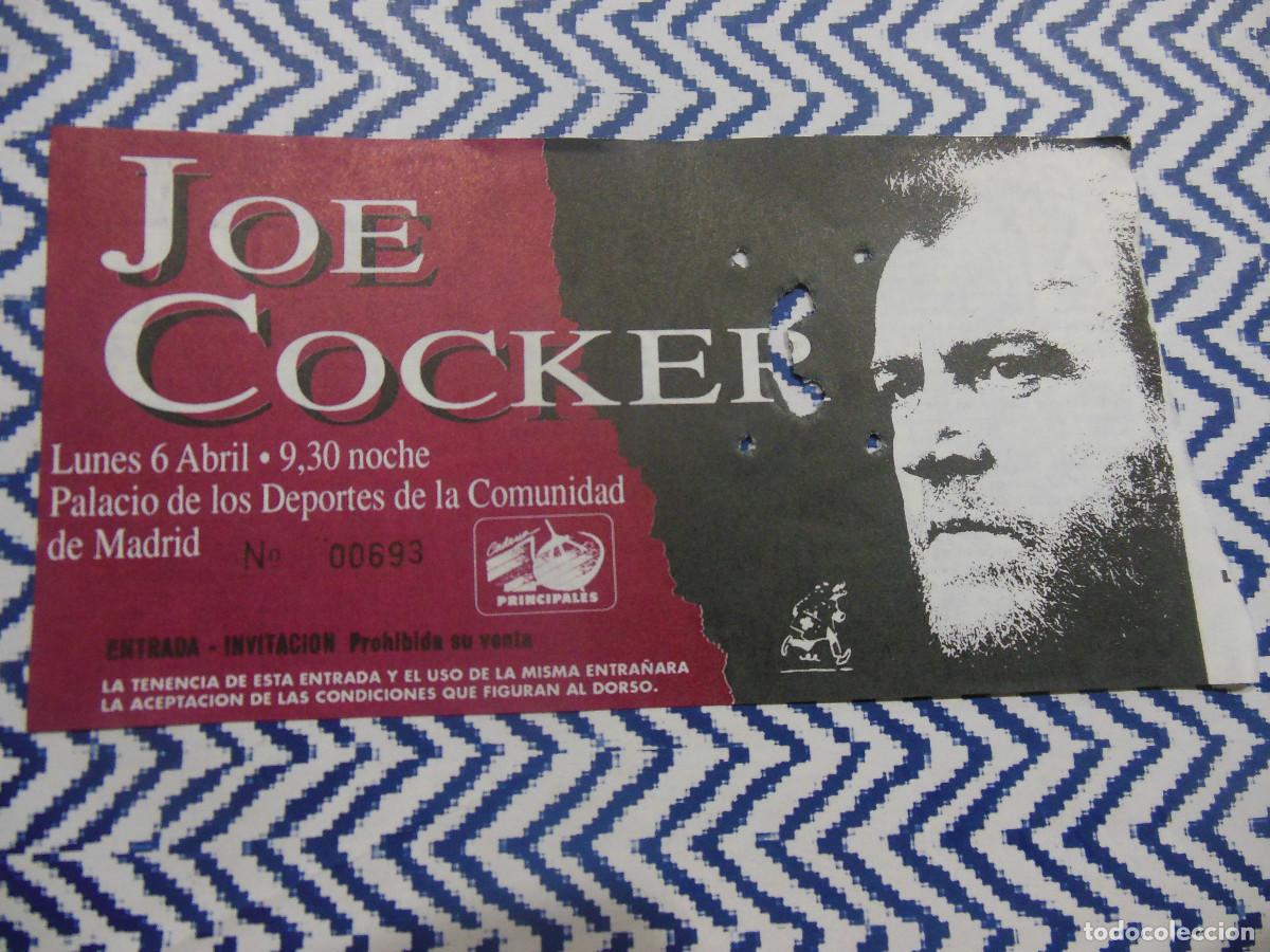 Tickets for concerts: JOE COCKER ENTRADA DE CONCIERTO PALACIO DE LOS DEPORTES MADRID - TICKET