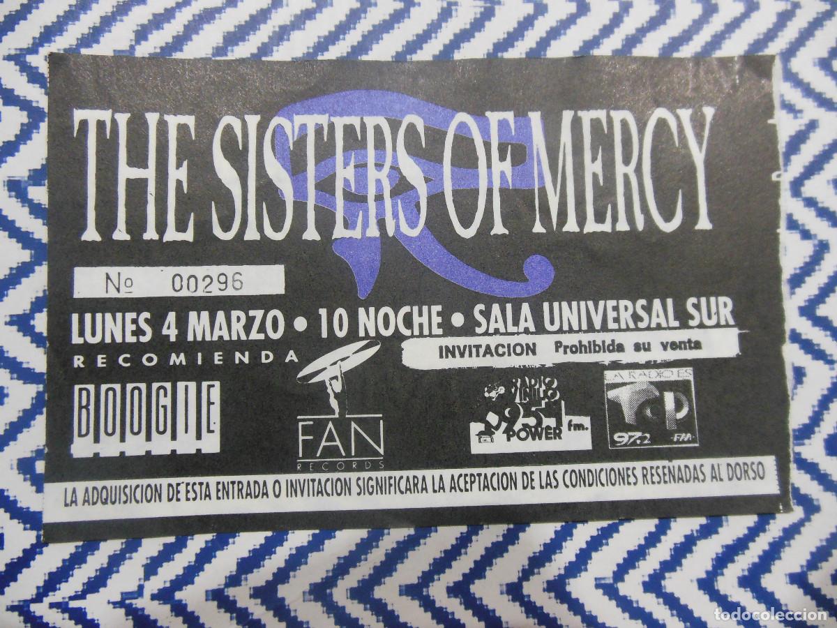 Entradas antiguas de conciertos: THE SISTERS OF MERCY ENTRADA DE CONCIERTO SALA UNIVERSAL SUR MADRID - TICKET