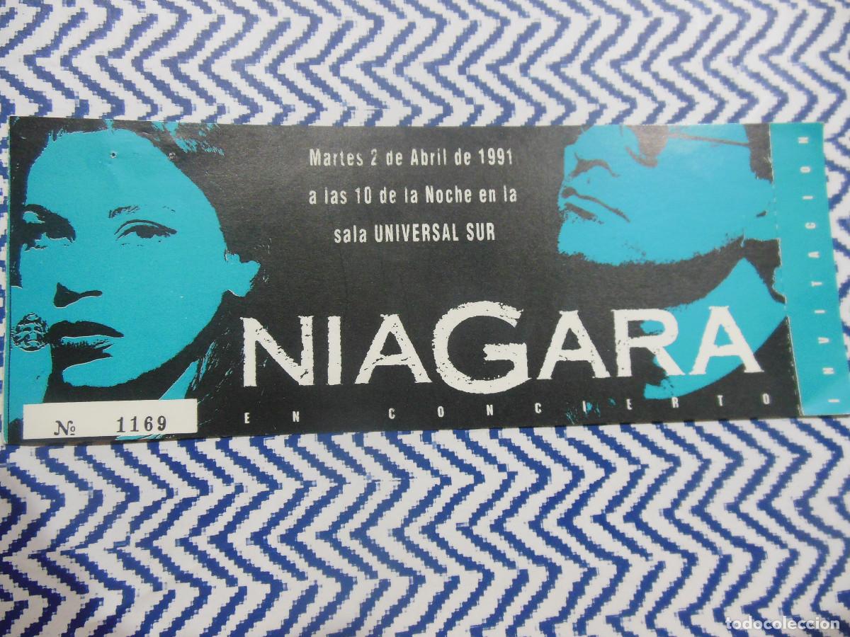 Entradas antiguas de conciertos: NIAGARA ENTRADA DE CONCIERTO SALA UNIVERSAL SUR MADRID 1991 - TICKET INVITACION