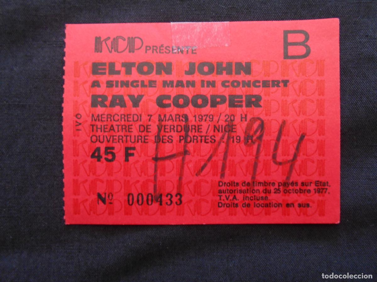 Biglietti di Concerti: ENTRADA DE CONCIERTO DE ELTON JOHN A&Ntilde;O 1979
