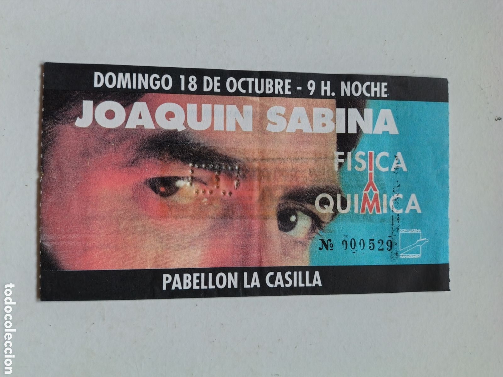 Konzert-Eintrittskarten: JOAQU&Iacute;N SABINA 18 OCTUBRE PABELL&Oacute;N LA CASILLA BILBAO F&Iacute;SICA Y QU&Iacute;MICA
