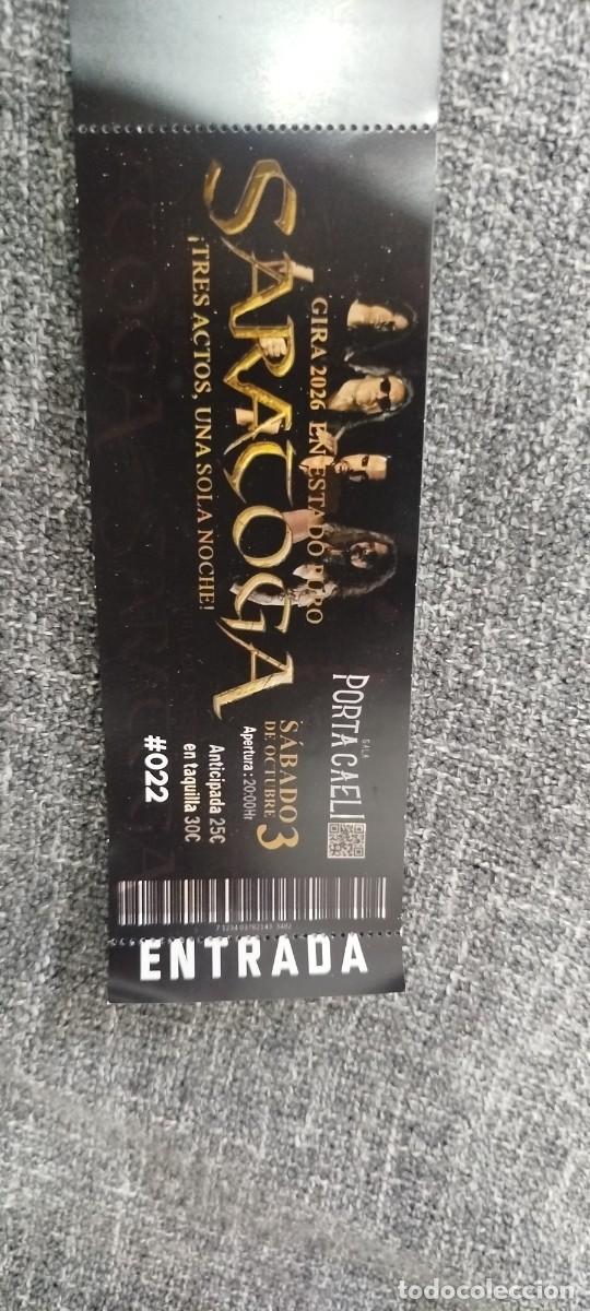 Entradas antiguas de conciertos: Entrada concierto Saratoga Valladolid