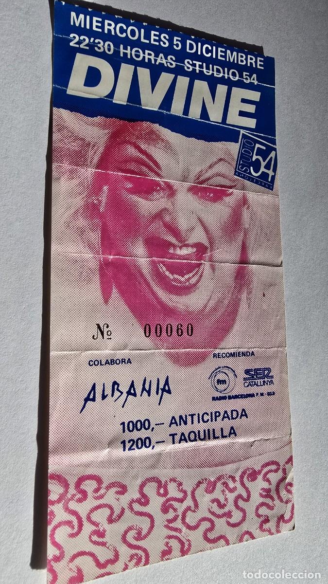 Entradas antiguas de conciertos: ENTRADA CONCIERTO DIVINE - 1984 -