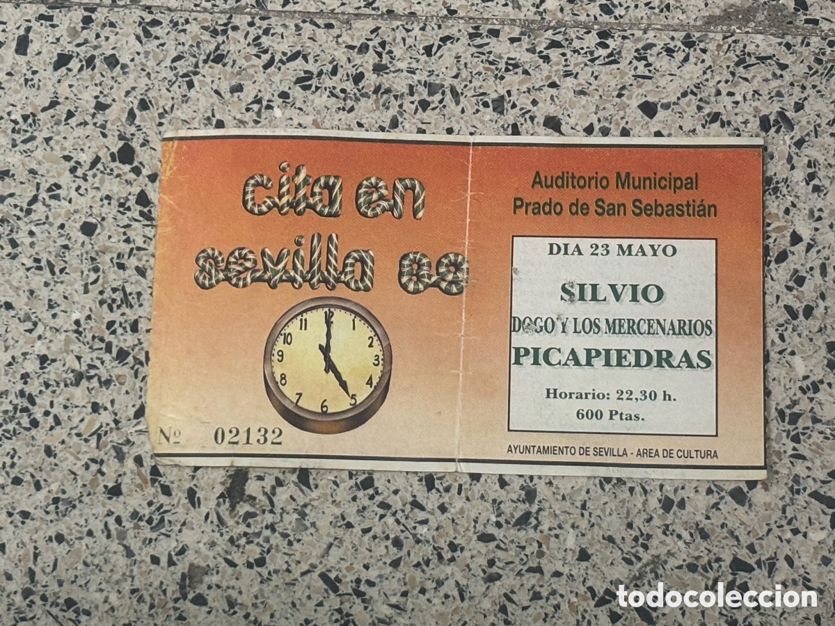 Entradas antiguas de conciertos: Entrada Antigua Concierto Cita en Sevilla 1986 - SILVIO, Dogo y los Mercenarios