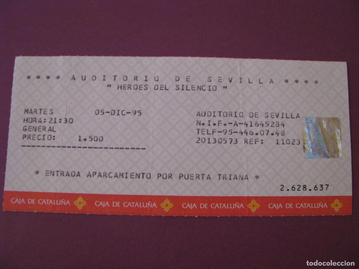 Entradas antiguas de conciertos: ENTRADA CONCIERTO H&Eacute;ROES DEL SILENCIO SEVILLA 1995 - GIRA AVALANCHA - 5 DICIEMBRE