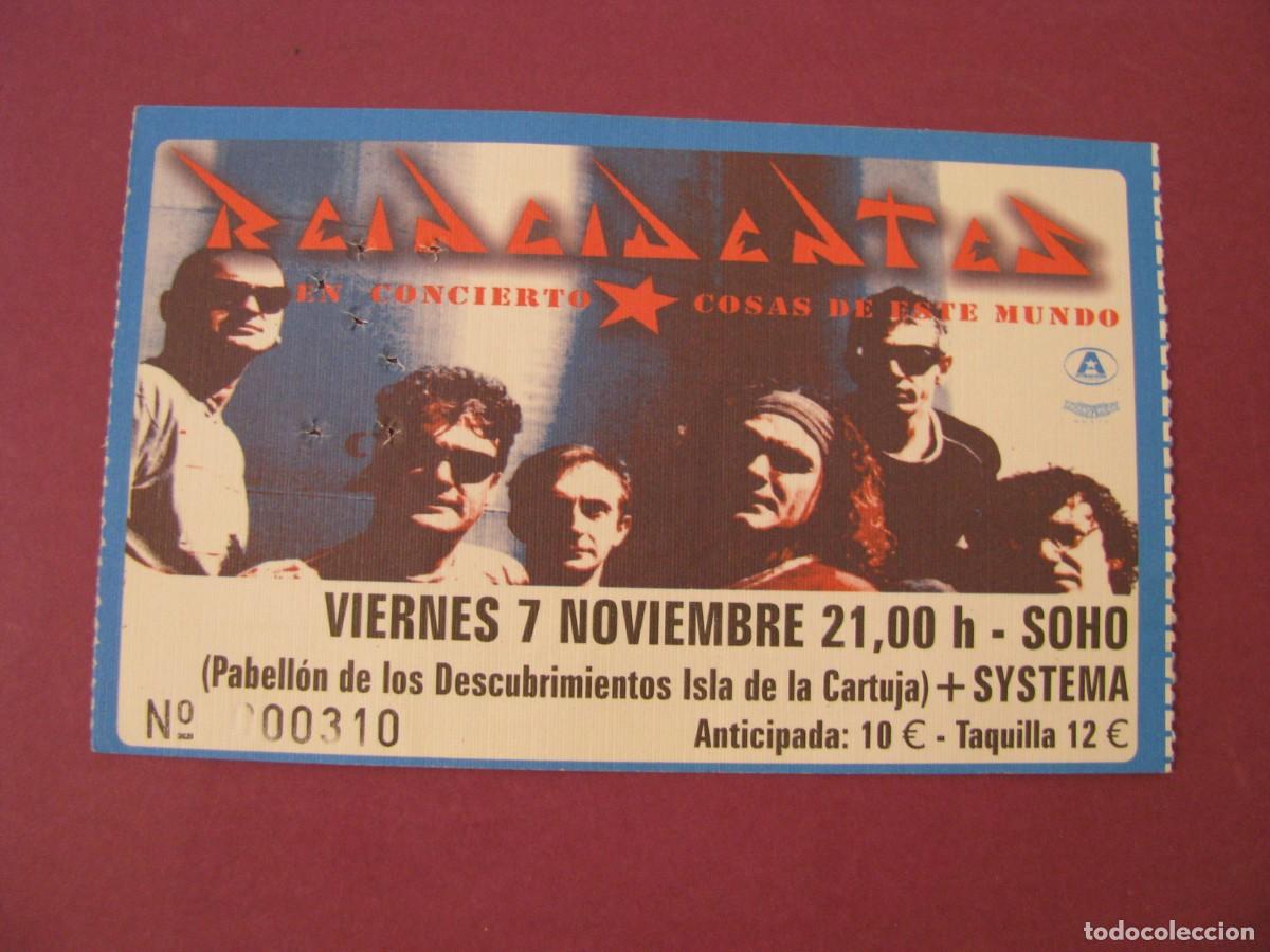 Entradas antiguas de conciertos: ENTRADA CONCIERTO REINCIDENTES SEVILLA 2003 - GIRA COSAS DE ESTE MUNDO - PABELL&Oacute;N DESCUBRIMIENTOS