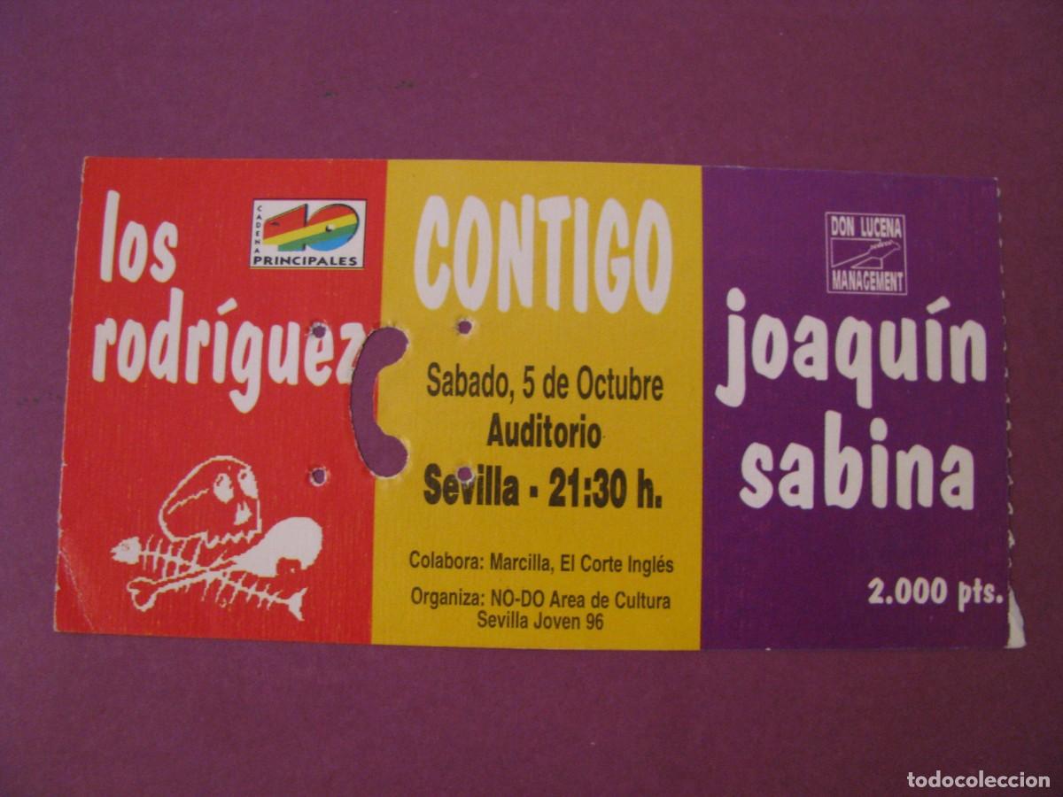 Entradas antiguas de conciertos: ENTRADA CONCIERTO JOAQU&Iacute;N SABINA Y LOS RODR&Iacute;GUEZ SEVILLA 1996 - AUDITORIO