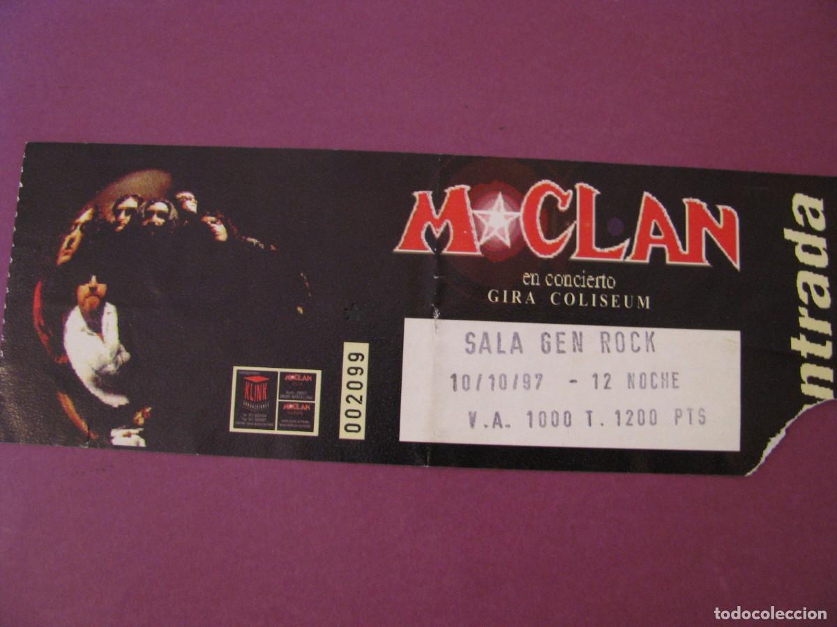 Entradas antiguas de conciertos: ENTRADA CONCIERTO M-CLAN SEVILLA 1997 - GIRA COLISEUM - SALA GEN ROCK