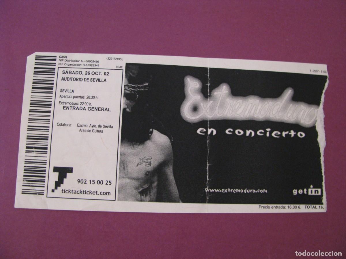 Entradas antiguas de conciertos: ENTRADA CONCIERTO EXTREMODURO SEVILLA 2002 - GIRA YO, MINOR&Iacute;A ABSOLUTA