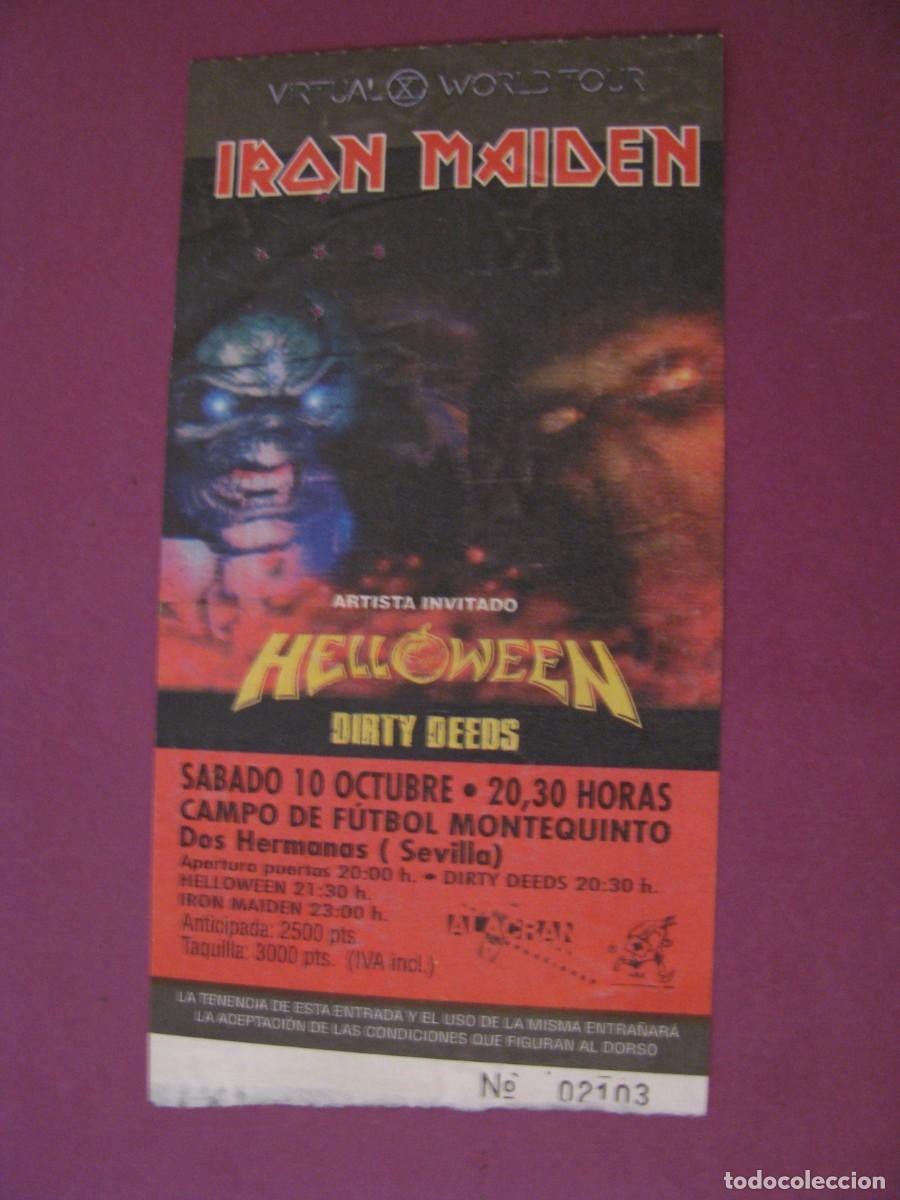 Entradas antiguas de conciertos: ENTRADA CONCIERTO IRON MAIDEN Y HELLOWEEN SEVILLA 1998 - DOS HERMANAS - MONTEQUINTO
