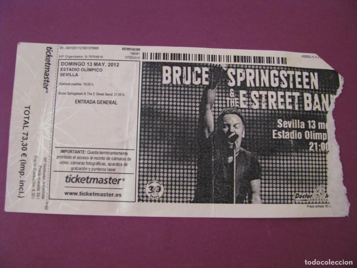 Entradas antiguas de conciertos: ENTRADA CONCIERTO BRUCE SPRINGSTEEN SEVILLA 2012 - WRECKING BALL TOUR - ESTADIO OL&Iacute;MPICO