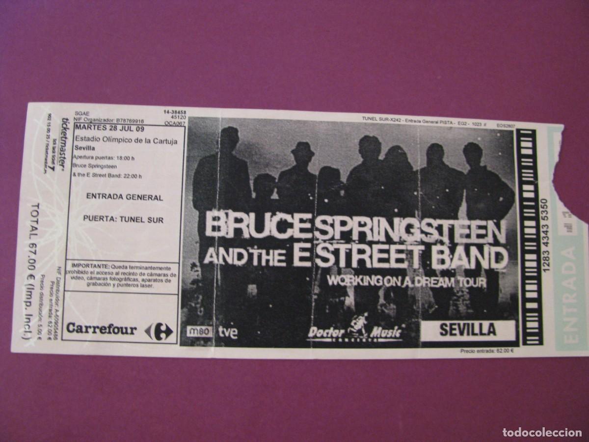 Entradas antiguas de conciertos: ENTRADA CONCIERTO BRUCE SPRINGSTEEN SEVILLA 2009 - WORKING ON A DREAM TOUR - ESTADIO OL&Iacute;MPICO