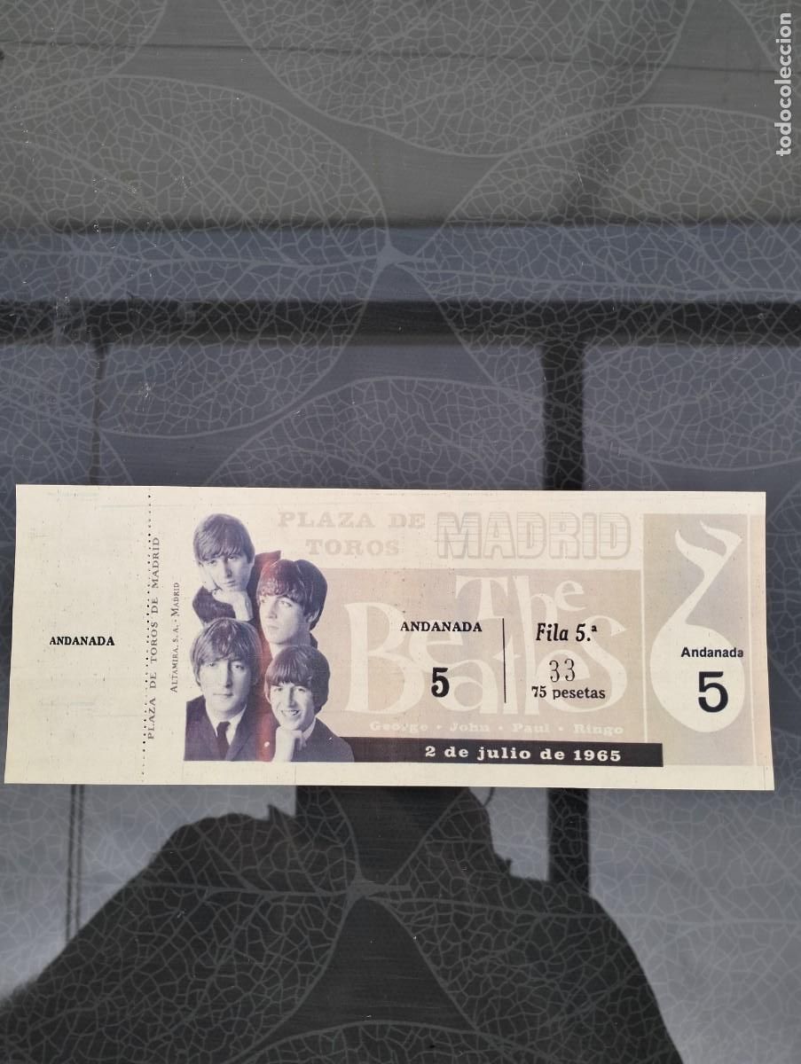 Entradas antiguas de conciertos: Reproducci&oacute;n de entrada beatles Madrid