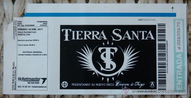 Entradas de Conciertos: Entrada de concierto Tierra Santa. Rock. Barcelona. 29 de enero de 2011 - Foto 1 - 46743036