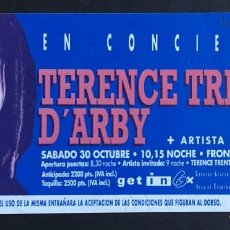 Entradas de Conciertos: TERENCE TRENT D'ARBY - ENTRADA SIN CORTAR GETXO 1993. Lote 152632158