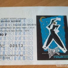 Biglietti di Concerti: DAVID BOWIE CONCERT TICKET LYON 1983 SERIOUS MOONLIGHT TOUR.BUEN ESTADO. Lote 204544715
