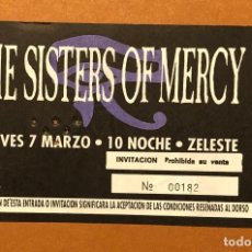 Entradas de Conciertos: SISTERS OF MERCY - ENTRADA SIN CORTAR BARCELONA 1991. Lote 208299113