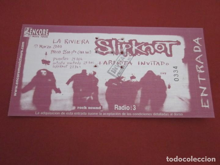 SLIPKNOT - ENTRADA DE CONCIERTO NUEVA - LA RIVIERA (Música - Entradas)