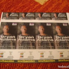 Billets de concerts: BRYAN ADAMS 4 ENTRADAS PRUEBAS DEL PROMOTOR SIN NUMERAR ALICANTE 2003 PROMOTER PROOFS. Lote 253130715