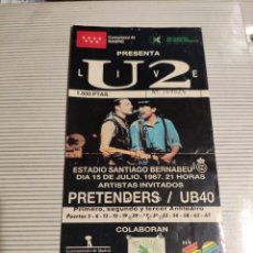 Biglietti di Concerti: ENTRADA CONCIERTO U2 EN MADRID 1987. Lote 264282500
