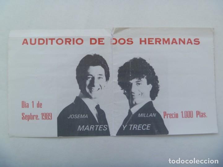 Entradas de Conciertos: ENTRADA MARTES Y TRECE , AUDITORIO DE DOS HERMANA , 1989 - Foto 1 - 280946128