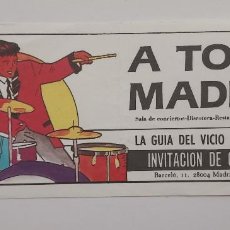 Entradas de Conciertos: ENTRADA CONCIERTO GRUPO LA GUIA DEL VICIO EN SALA A TODO MADRID. MOVIDA MADRILEÑA. RARISIMO. 1986-87. Lote 321779228