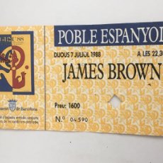Entradas de Conciertos: JAMES BROWN ENTRADA ORIGINAL CONCIERTO BARCELONA POBLE ESPANYOL 1988. Lote 330935183