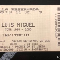 Entradas de Conciertos: INVITACIÓN CONCIERTO LUIS MIGUEL , TOUR 1.999 - 2.000 BARCELONA. Lote 359413900