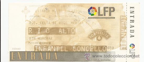Coleccionismo deportivo: ENTRADA CELTA DE VIGO-MERIDA - Foto 1