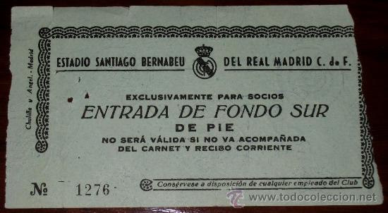 Sammelleidenschaft Sport: ENTRADA DE PARTIDO DE FUTBOL . 11 DE OCTUBRE DE 1961 - REAL MADRID - ESTADIO SANTIAGO BERNABEU - VER