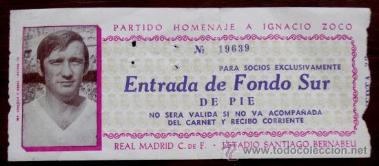 Entrée Hommage Au Zoco Signée – Ticket Real Madrid, Neuf Sous Blister