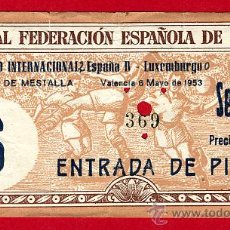 Coleccionismo deportivo: ENTRADA FUTBOL, PARTIDO INTERNACIONAL ESPAÑA B , LUXEMBURGO 1953 ,ORIGINAL ,EF2040